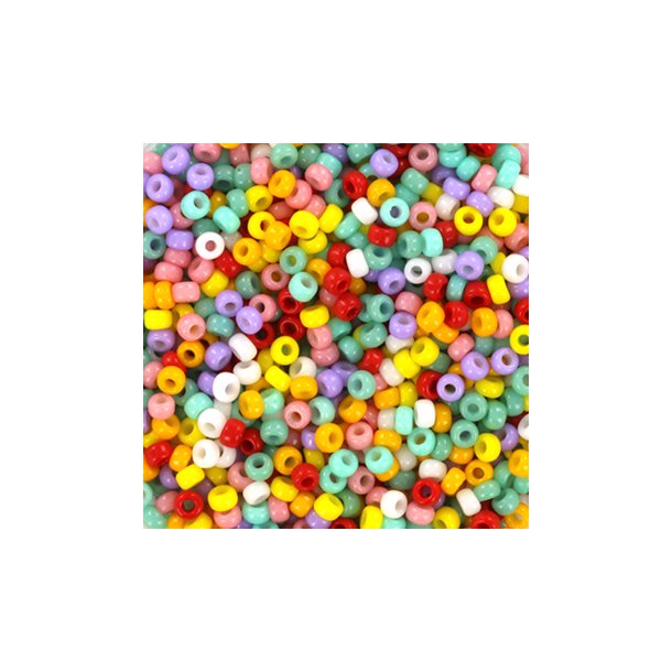 Miyuki seed bead, happy carnival, mix96, 5-colour mix, #11, 2x1,5 mm,, 12gr. 1200 pieces