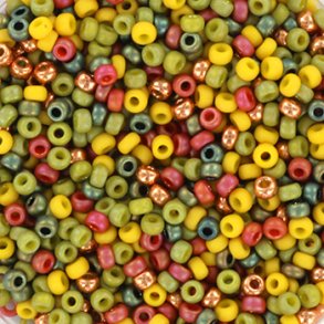 Miyuki seed beads, Indian summer, mix99, 5-color mix, #11, 2x1,5 mm,, 12gr. approx. 1200 pcs