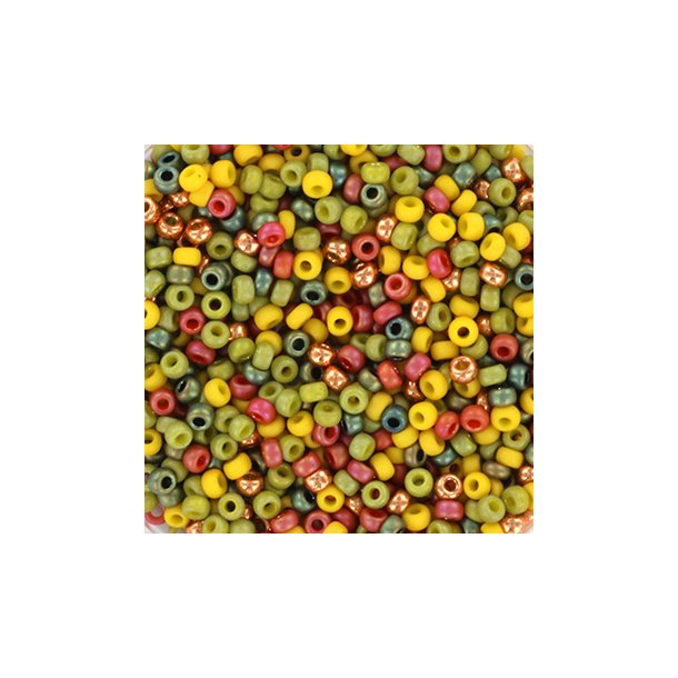 Miyuki seed beads, Indian summer, mix99, 5-color mix, #11, 2x1,5 mm,, 12gr. approx. 1200 pcs