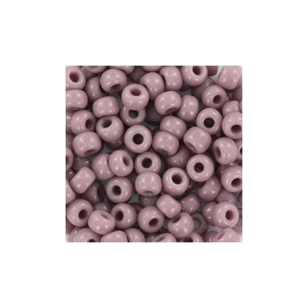 Miyuki seed bead, opaque, mauve, #6, 4,5x3 mm, ca. 150 stk. 12g