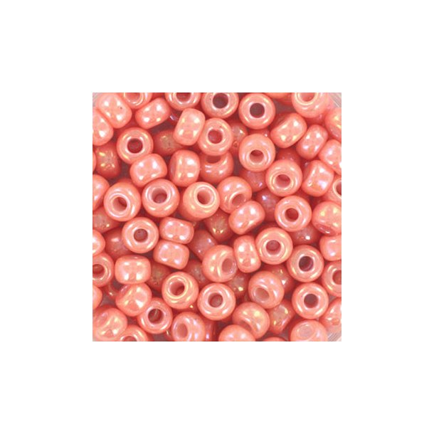 Miyuki seed bead #6, opaque luster tea rose, 4,5x3 mm, ca. 150 pcs. 12g, 