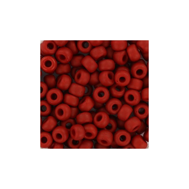 Miyuki seed bead #6, metallic matte brick red, 4,5x3 mm, ca. 150 pcs. 12g, 