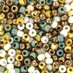 Miyuki seed bead, Cosy weather, mix111, 4-colour mix, #8, 3,1x2,1 mm, 12gr. 450pcs