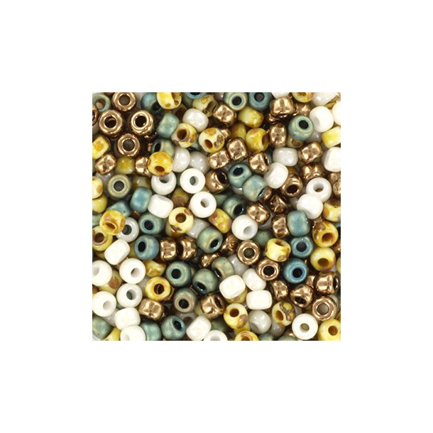 Miyuki seed bead, Cosy weather, mix111, 4-colour mix, #8, 3,1x2,1 mm, 12gr. 450pcs
