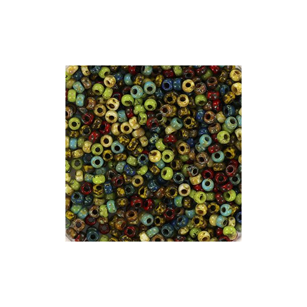 Miyuki seed bead, Forest Moss, mix106, 6-colour mix, size #11, 2x1,5 mm,, 12gr. 1200 pcs