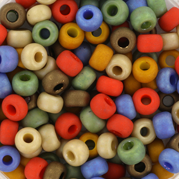 Miyuki, Seed bead #6, mix89, Spring fields, blau, grün, rot, gelb, 6-Farben, 12g