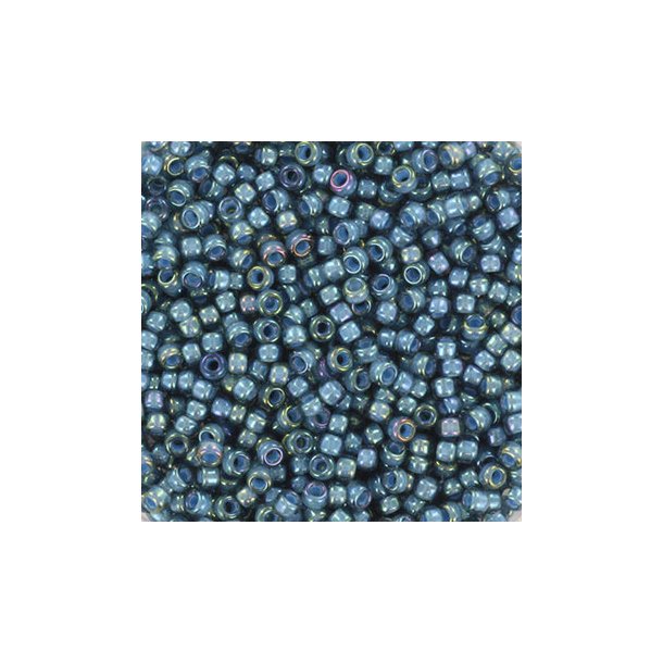 Miyuki seed bead, Fancy Lined Teal, size #11, 2x1,5 mm, appx. 1200 pcs