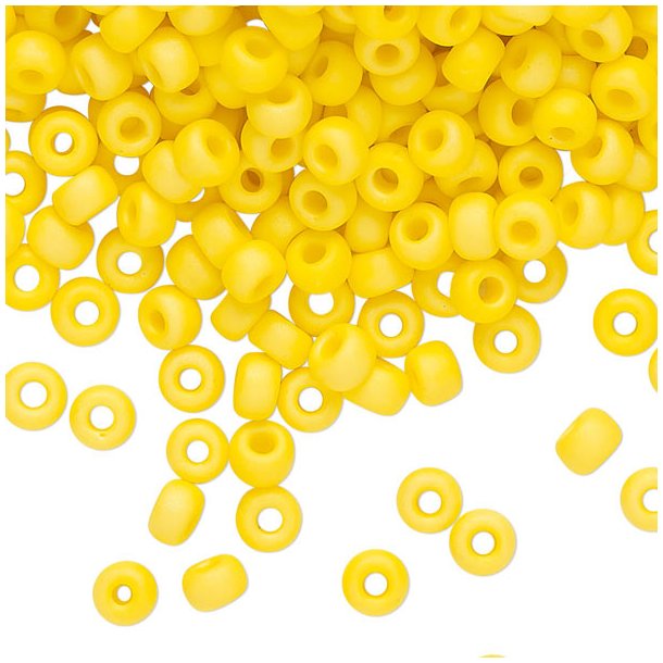 Miyuki seed bead, size #6, yellow, 4,5x3 mm, ca. 150 pcs. 12g, 