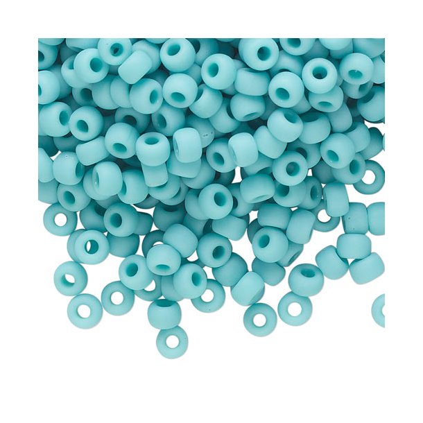Miyuki seed bead #6, matte turquoise, 4,5x3 mm, ca. 150 pcs. 12g, 