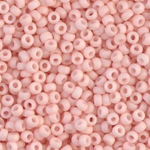 Miyuki-Rocailles, matt opak, hellrosa, Nr. 8, 3x1,8 mm, ca. 480 Stck, 12 Gramm