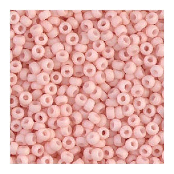 Miyuki seed bead, matte opaque, tea rose, #8, 3x1.8 mm, appx. 480 pcs. 12 grams