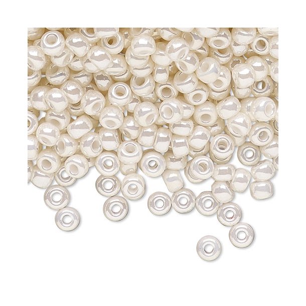 Miyuki seed bead #6, antique white perle, 4,5x3 mm, ca. 150 pcs. 12g, 