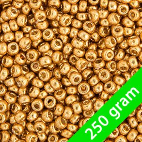 Miyuki seed bead, Grokauf, Gold, Duracoat, Gre #11, 2x1,5 mm, 250Gramm, 27500 stk