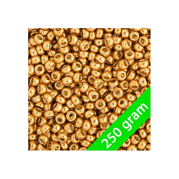 Miyuki seed bead, Bulk purchase, Duracoat, Gold, size #11, 2x1,5 mm, 250gr, 27500pcs