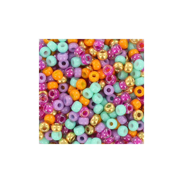 Miyuki seed bead, boho, mix116, 5-colour mix, #8, 3,1x2,1 mm, 12gr. 450pcs