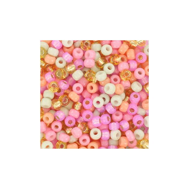 Miyuki seed bead, Pastel sorbet, mix121, 5-colour mix, #8, 3,1x2,1 mm, 10gr. 400pcs