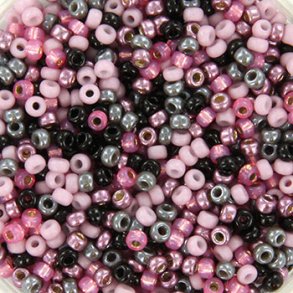 Miyuki seed bead, Pink candyr, mix84, 5-Farben-Mix, #11, 2x1,5 mm, 12gr