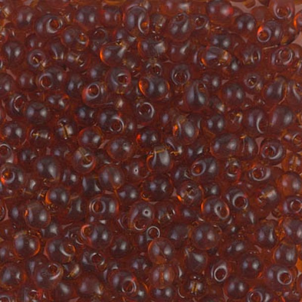 Miyuki seed bead, matte red brown, transluscent, size #11, 2x1,5 mm, ca. 1200 pcs