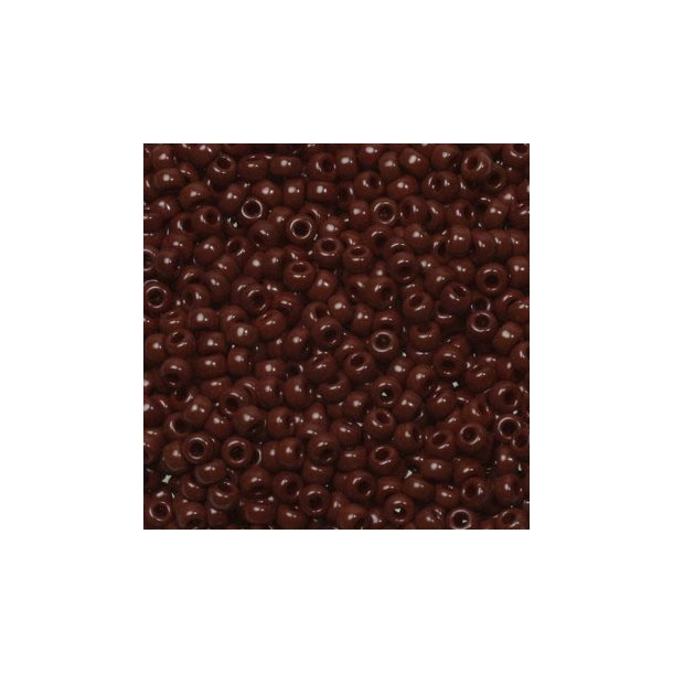 Miyuki seed bead, red brown, opaque, size #11, 2x1,5 mm, ca. 1200 pcs