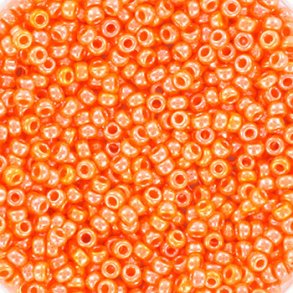 Miyuki seed bead, #11, gl�nzend helles orange, 2x1,5 mm, 12g, ca. 1200 Stk.