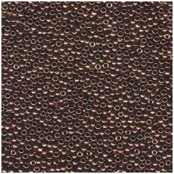 Miyuki-Rocailles, metallisch schokoladenbraun, #11, 2x1,5 mm, 12 Gramm