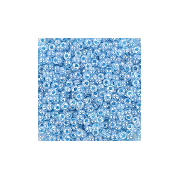 Miyuki seed bead, ceylon blue, size #11, 2x1,5 mm, 12gr. ca. 1200 pcs.