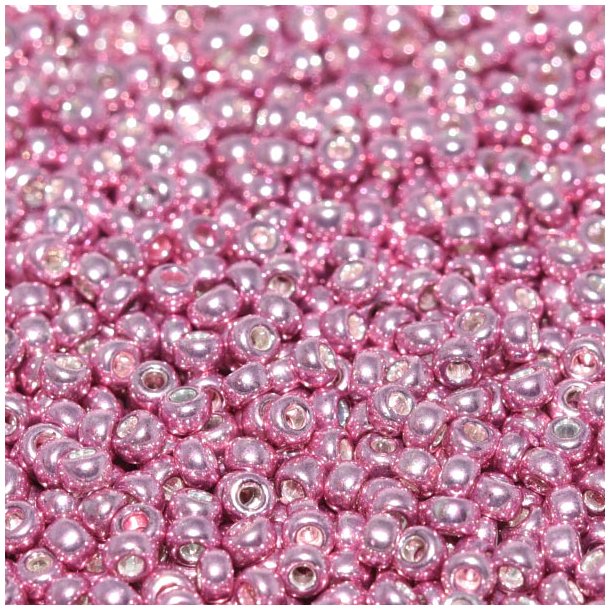Miyuki seed beads, galvanized rose, size #11, 2x1,5 mm, 1200 pcs
