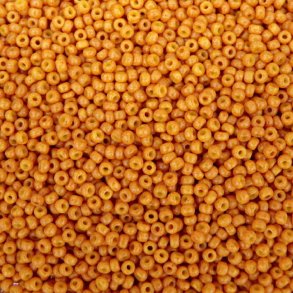 Miyuki seed bead, mattiert, kürbisorange, undurchsichtig, #11 2x1,5 mm, ca. 1200 stk