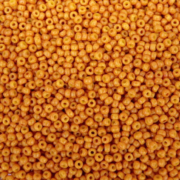 Miyuki seed bead, frosted, pumpkin orange, opaque, size #11 2x1,5 mm, 1200 pcs