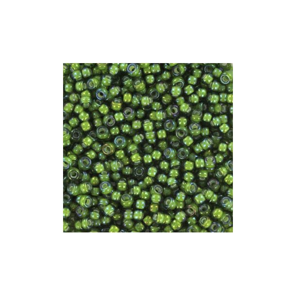 Miyuki seed bead, chartreuse green, size #11, 2x1,5mm, 12g, 1200pcs