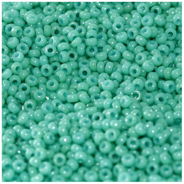 Miyuki seed bead, #11, Turquoise, Sea Opal, Opaque, Duracoat, 2x1,5 mm, 1200pcs