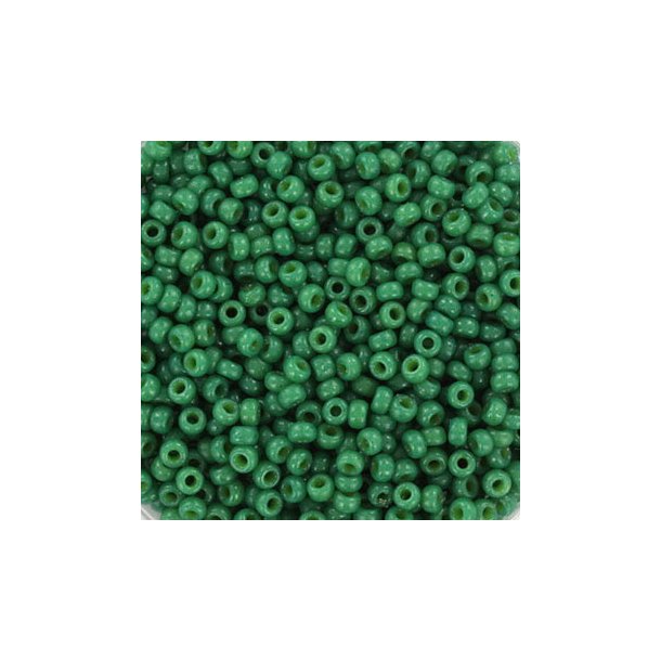 Miyuki seed bead, fir green, opaque, size #11, 2x1,5 mm, 1200 pcs