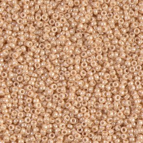 Miyuki seed bead, light caramel brown, ceylon, size #15, 1.5x1 mm, 3000 pcs