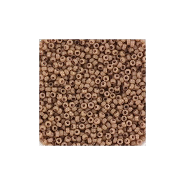 Miyuki seed bead, dark beige, Duracoat, opaque, size #15, 1.5x1 mm, 3000 pcs