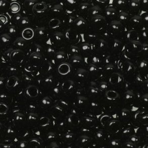 Miyuki, Seed bead, schwarze #8, 3x1,8 mm, ca. 480 Stk., 12 gram