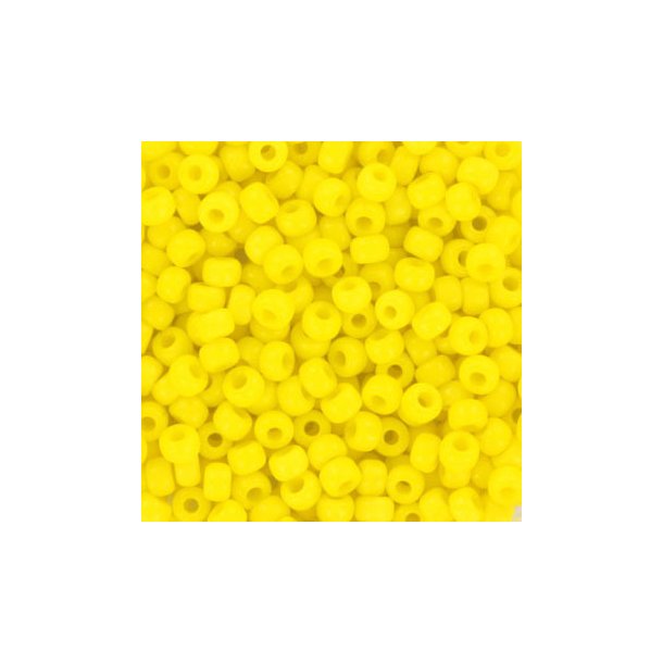 Miyuki seed bead, neon yellow #8, 3x1.8mm, ca. 480pcs. 12 gram
