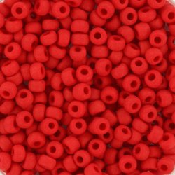 Miyuki, Seed bead, mattrot #8, 3x1,8 mm, ca. 480 Stk., 12 gram