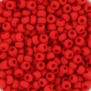 Miyuki, Seed bead, mattrot #8, 3x1,8 mm, ca. 480 Stk., 12 gram