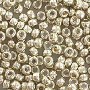 Miyuki, Seed bead, Duracoat, silber, #8, 3x1,8 mm, ca. 480 Stk., 12 gram