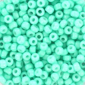 Miyuki seed bead, turquoise #8, 3x1.8mm, ca. 480pcs. 12 gram