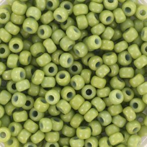 Miyuki, Seed bead, fenchelgrn #8, 3x1,8 mm, ca. 480 Stk., 12 g