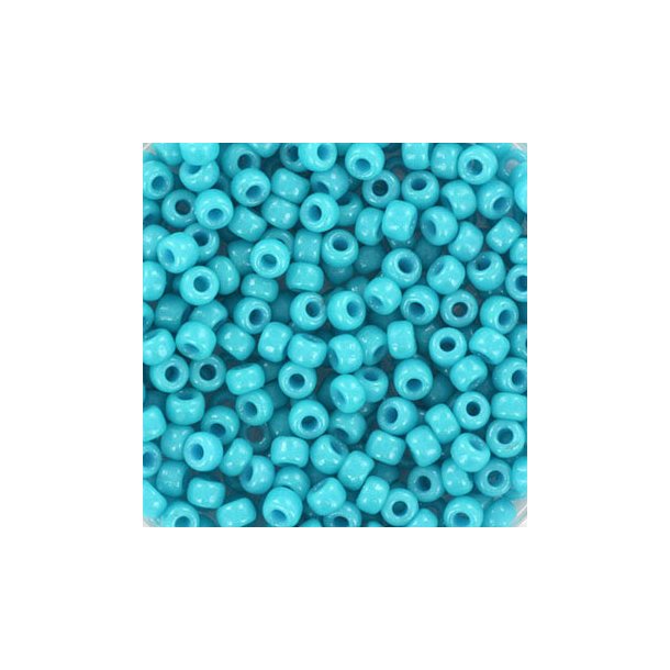 Miyuki seed bead, dark turquoise #8, 3x1.8mm, ca. 480pcs. 12 gram