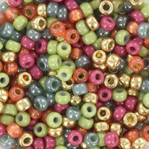 Miyuki Seed Beads, Elegant fall, Mix112, 5-farben mix, #8, 3,1x2,1 mm, 12gr. 450 Stk