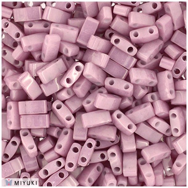 Miyuki, half Tila, two-hole-bead, opaque, antique rose, luster, 5x2.3mm, 5gr, 130pcs