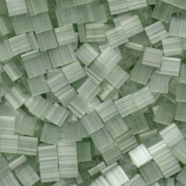 Miyuki Tila, two-hole-bead, pale light green, silke effect, 5x5x2mm, 10g, 120pcs