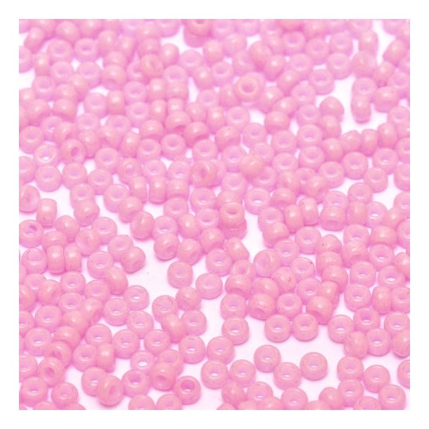 Miyuki seed beads, pink, opaque, size #11, 2x1,5 mm, 12g, 1200 pcs