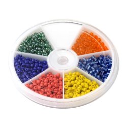 Seedbead-Mix, gemischte Farben, 3 mm, ca. 1270 Perlen, 1 Stk.