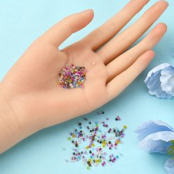 Seed Bead Mix Box, 2 mm, halbtransparent, #12, 24 Farben, ca. 19000 Perlen