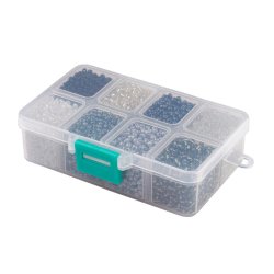 Seedbead-Mix,, 4 mm, gr&ouml;sse #6, grau, ca. 1900 Perlen, 1 Stk.