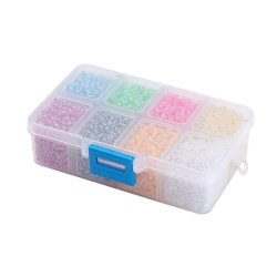 Seedbead-Mix, 3 mm, grsse #8, mix pastelfarben mit glanz, ca. 4200 Perlen, 1 Stk.